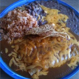 #4.     2 Enchiladas Plato  (beef, pork, chicken or cheese)